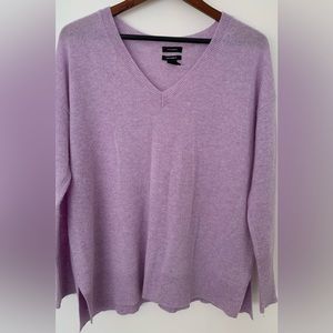 Halogen 100% cashmere sweater, light lavender, size MP
